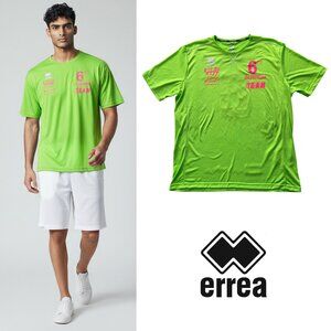 NWT Erreà Italian Vollyeball Jersey Workout Sport Ventilated Tee Lime Size XXL